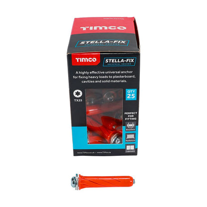 TIMCO Stella Fix Anchor TX PAN Red M5 x 55 Pack 25