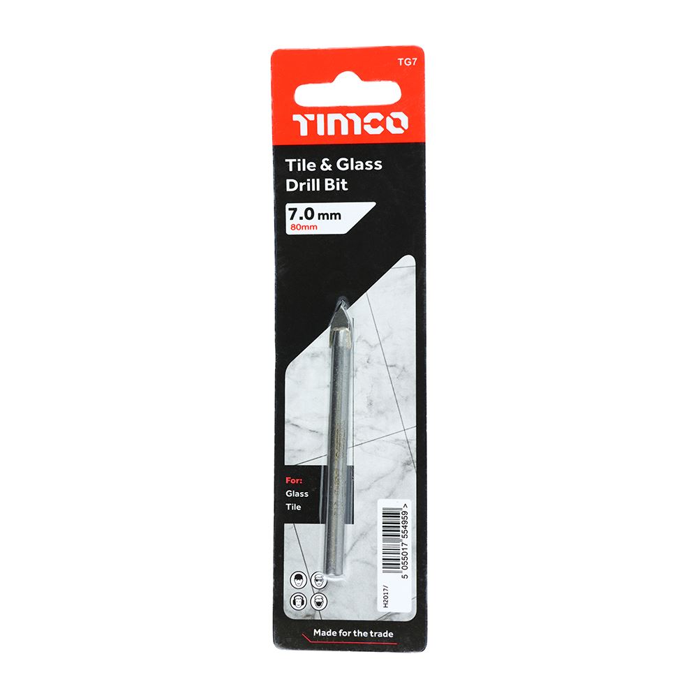 TIMCO Arrow Head Tile & Glass Bit 7.0mm Pack 1