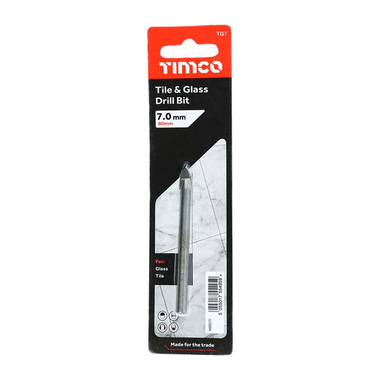 TIMCO Arrow Head Tile & Glass Bit 7.0mm Pack 1