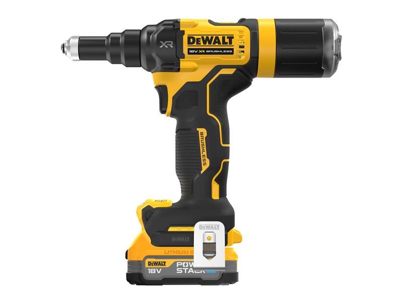 DeWalt DCF403E1T XR 3/16in Brushless Riveter 1 x 1.7Ah POWERSTACK Li-ion