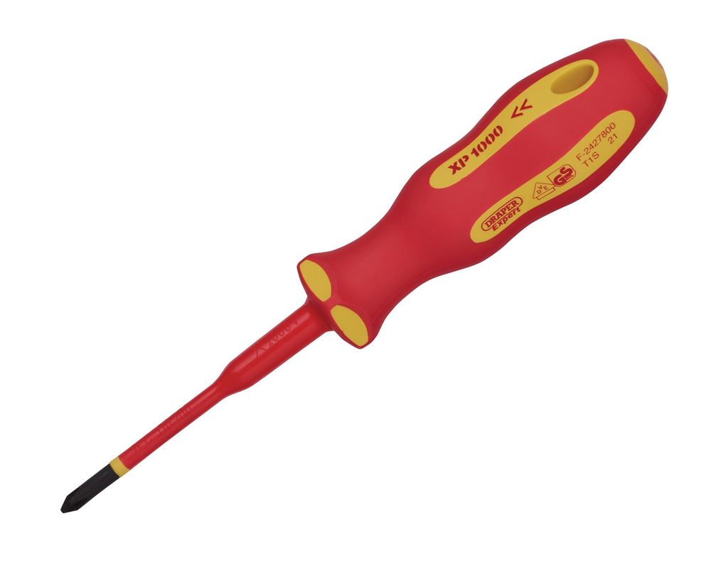 Draper XP1000 NO.1X80MM C/S SD-VDE 02163 VDE Slimline Cross Slot Screwdrivers