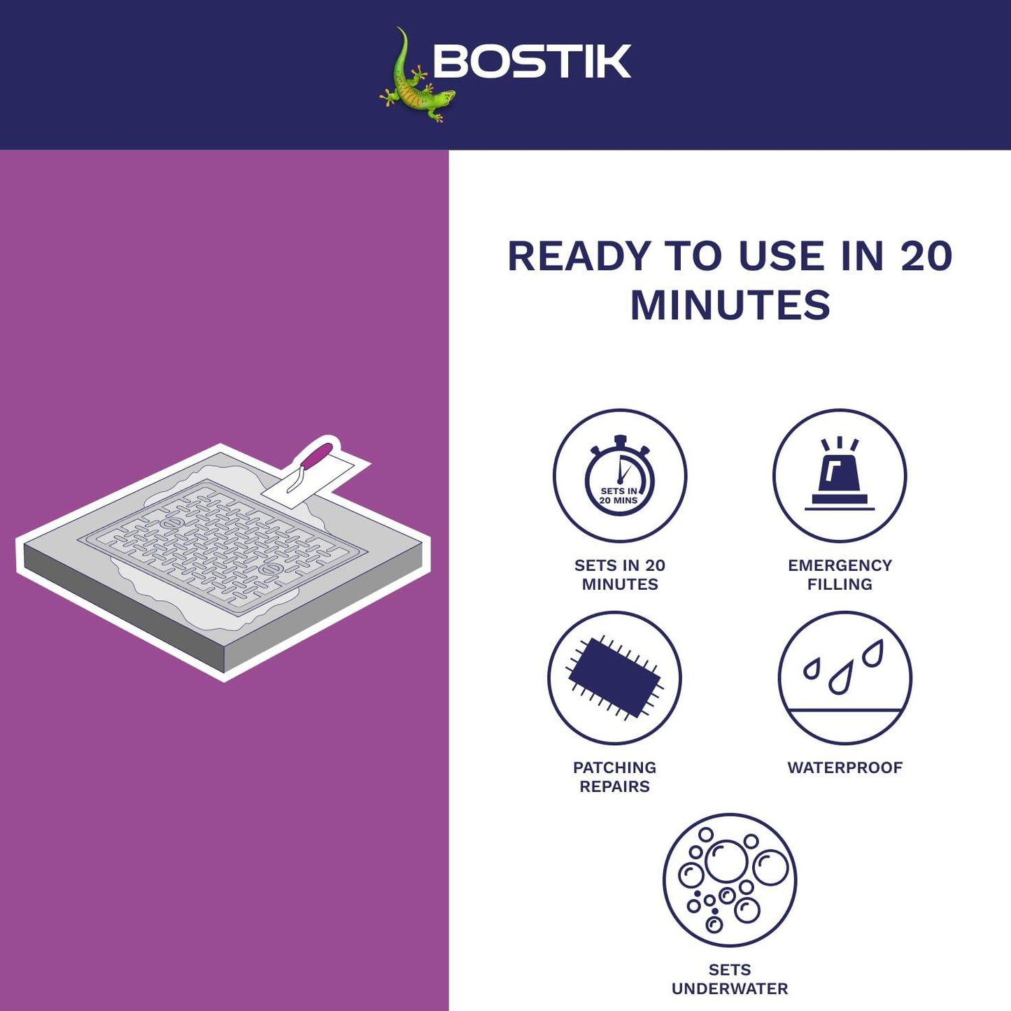 Bostik Cementone Rapid Setting Cement 2.5kg, 5kg & 10kg Tub Quick Dry Repair Outdoor