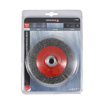 TIMCO Grinder Crimp Wire Bevel Brush 115mm Pack 1