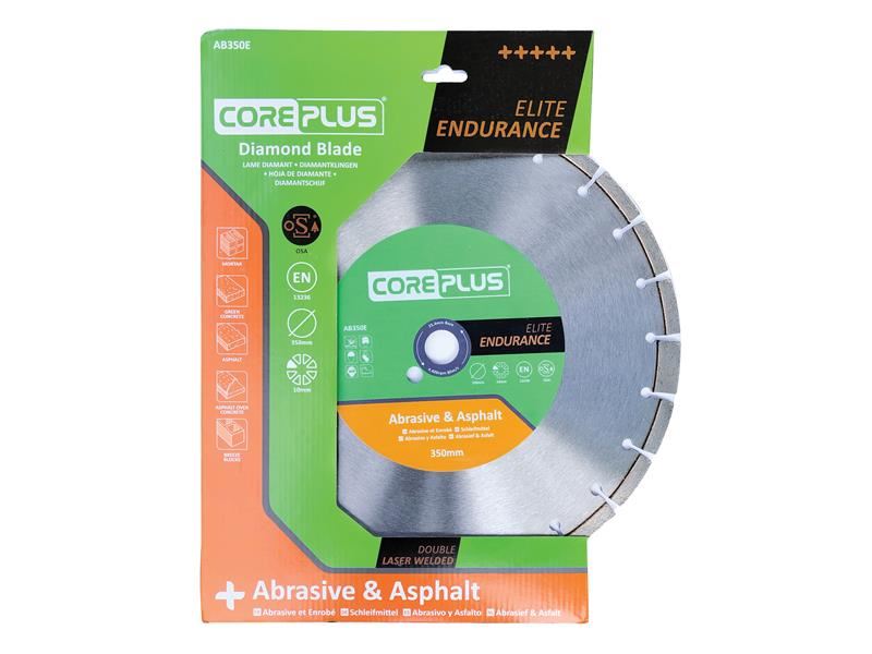 CorePlus CORDBAB350E AB350E Elite Abrasive & Asphalt Diamond Blade 350mm