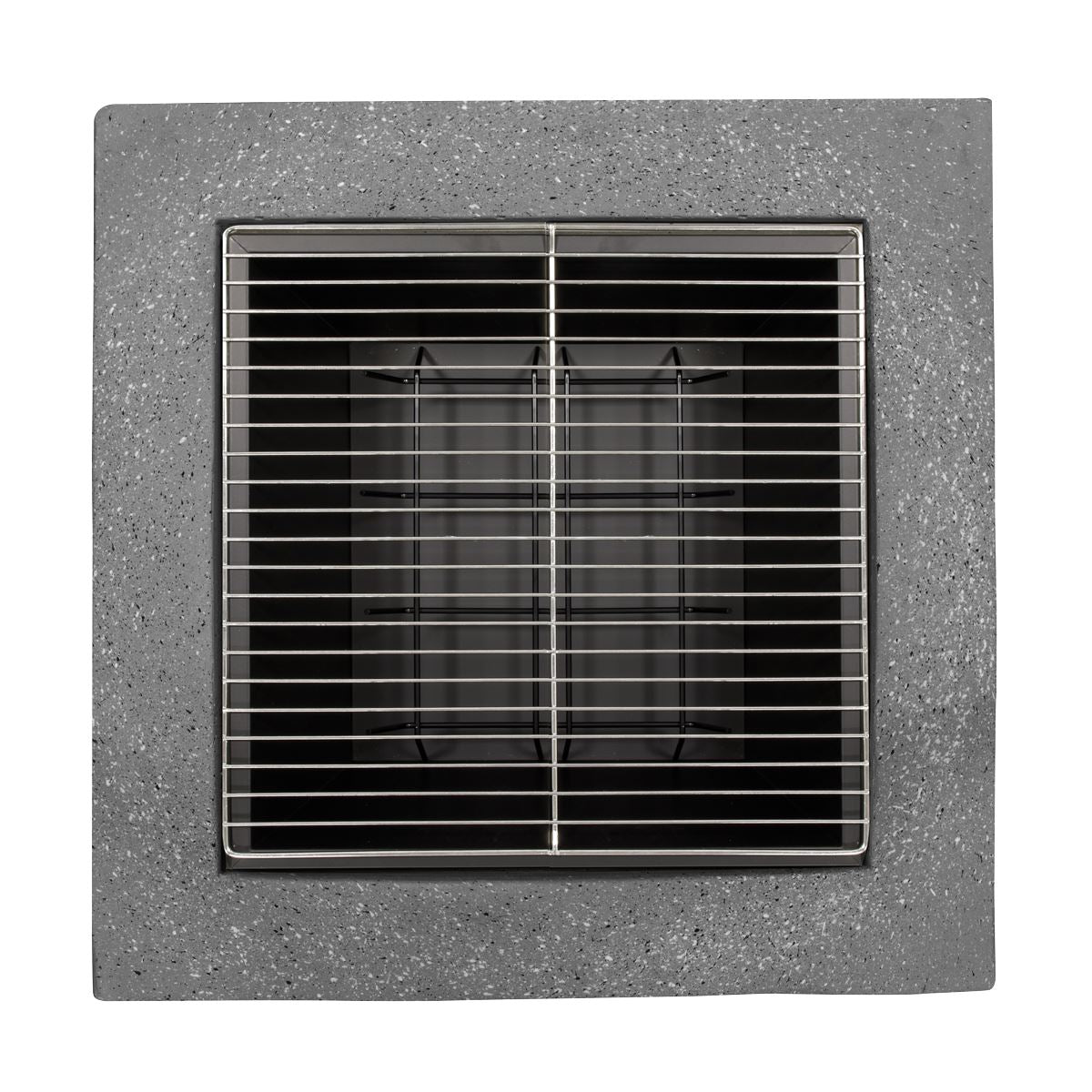 Dellonda DG193 Square MgO Fire Pit with BBQ Grill, Safety Mesh Screen - Dark Grey | Magnesium Oxide | The fire pit is made from MgO (Magnesium Oxide)
