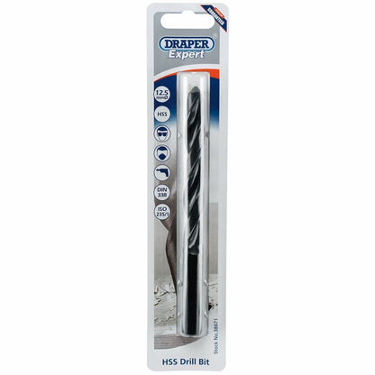 Draper 12.5MM HSS TWIST DRILL PCKD 38671 Metric HSS Drill Bits