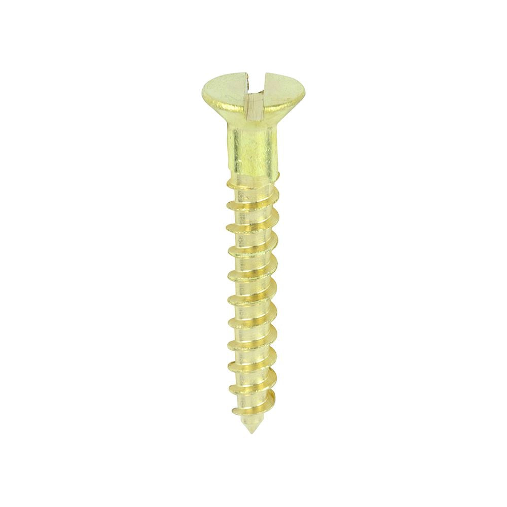 TIMCO Brass Timber Screw SLOT CSK 6 x 1 Pack 200