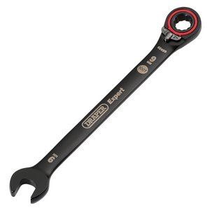 Draper 9MM REVERSIBLE RATCHET SPANNER 03899 HI-TORQÂ® Metric Reversible Ratchet Combination Spanners, Black