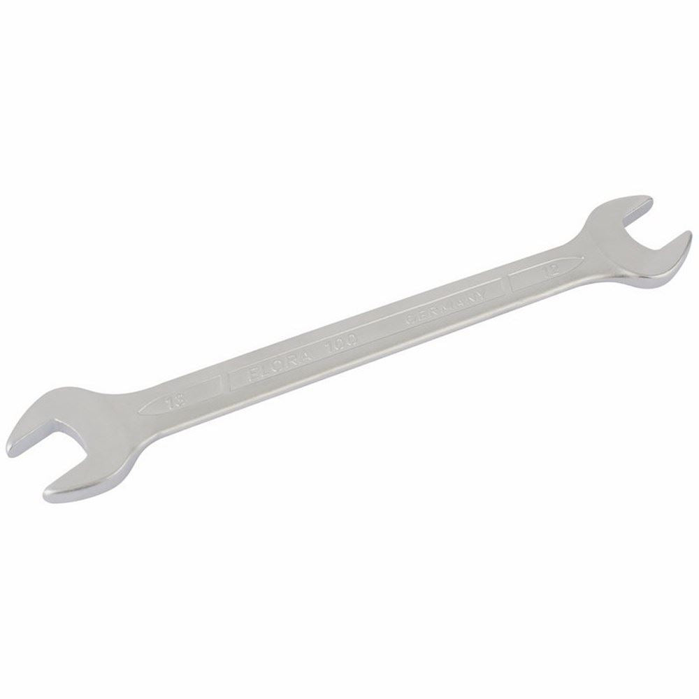 01888 Elora Elora Long Metric Double Open End Spanner, 12 x 13mm 100-12x13 Spanner/Wrench Open Ended Spanners Professional Trade DIY Workshop Garage