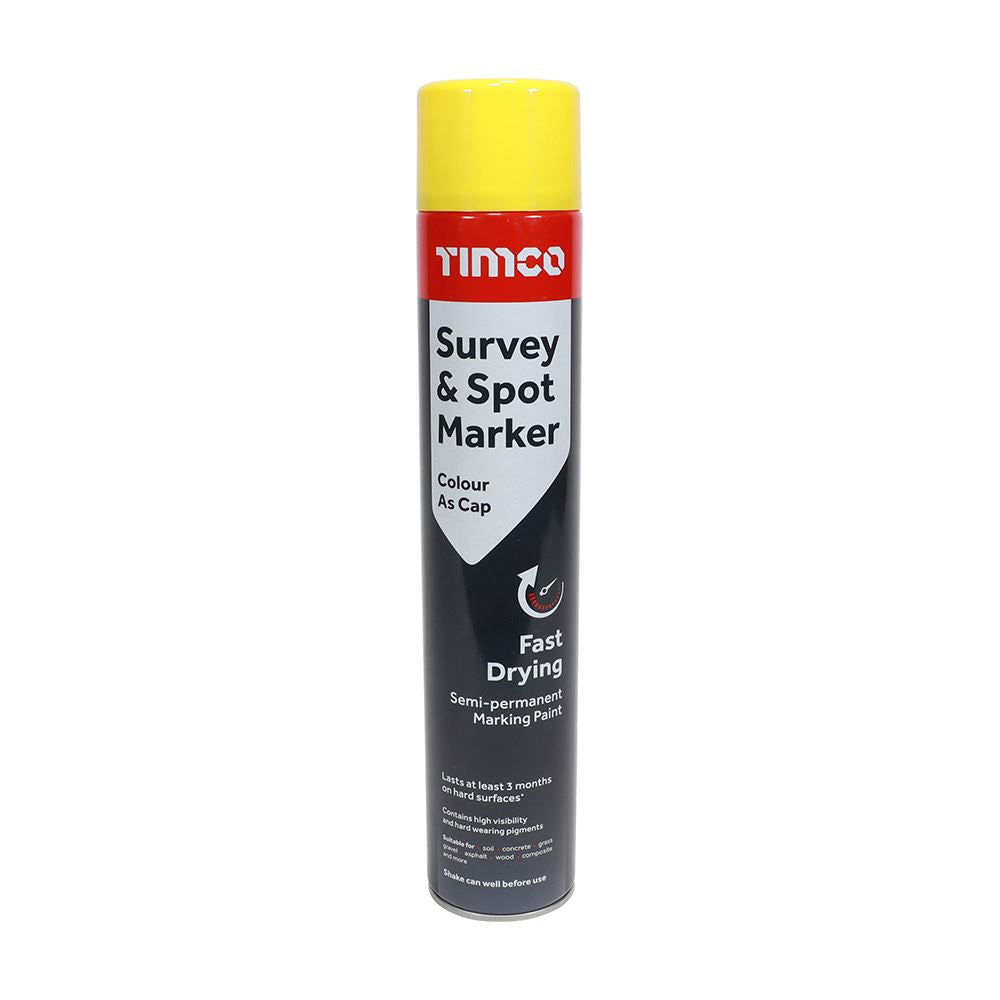 TIMCO Survey & Spot Marker Yellow Yellow 750ml Pack 1.0
