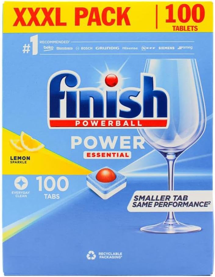 Finish Power Essential Dishwasher Tablets Lemon - 100 Tabs – trade-mart ...