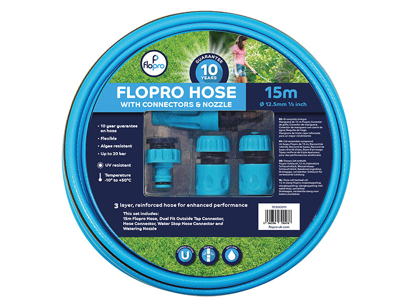 Flopro 70300011 Flopro Hose 15m with Connectors 12.5mm (1/2in) Diameter