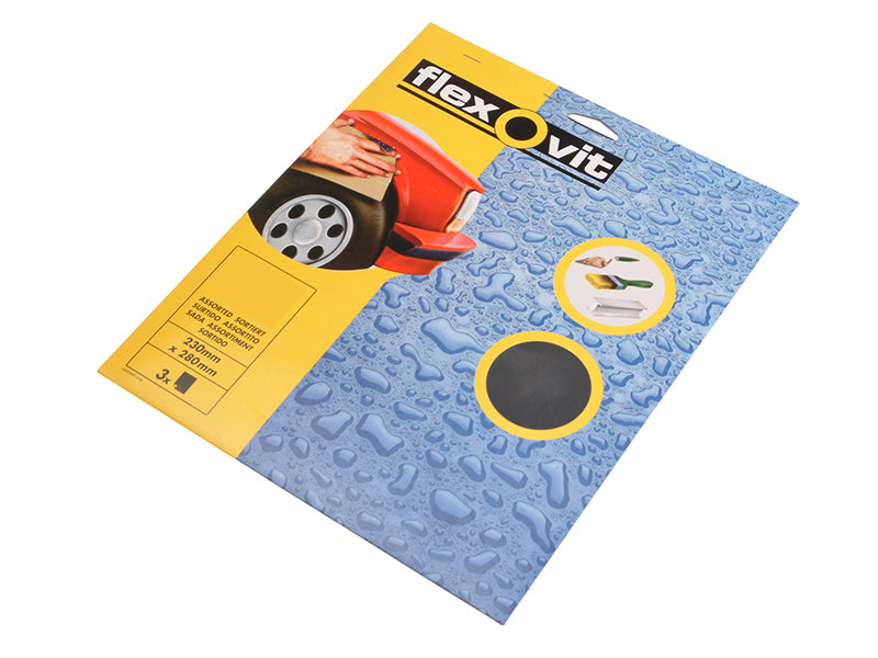 Flexovit 63642558241 Waterproof Sanding Sheets 230 x 280mm 240G (25)