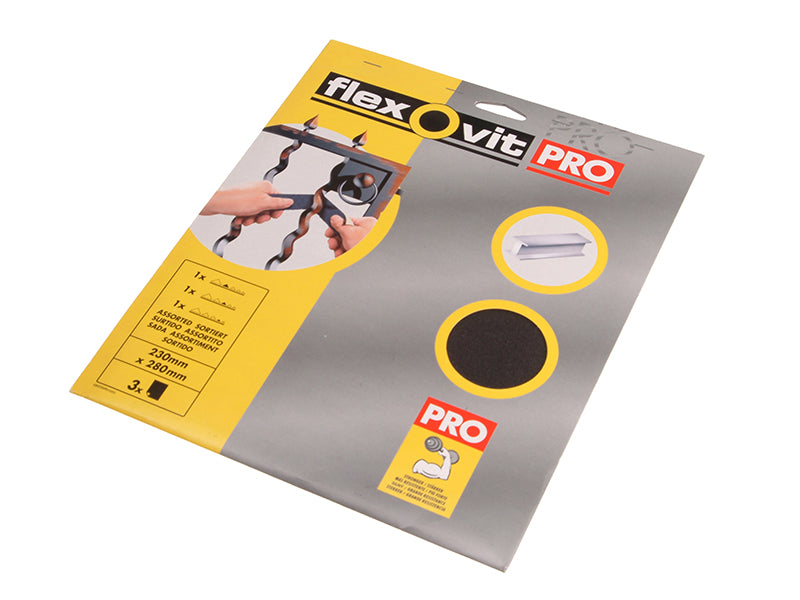 Flexovit 63642558248 Emery Cloth Sanding Sheets 230 x 280mm Coarse 40G (25)