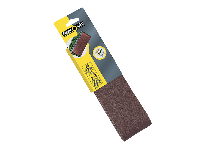 Flexovit 63642526790 Cloth Sanding Belt 533 x 75mm Assorted (Pack 6)
