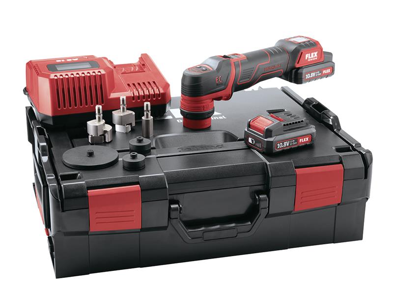 FlexPowerTools 492469 PXE 80 10.8-EC/2.5 Spot Polisher & Accessories 10.8V 2 x 2.5Ah Li-ion