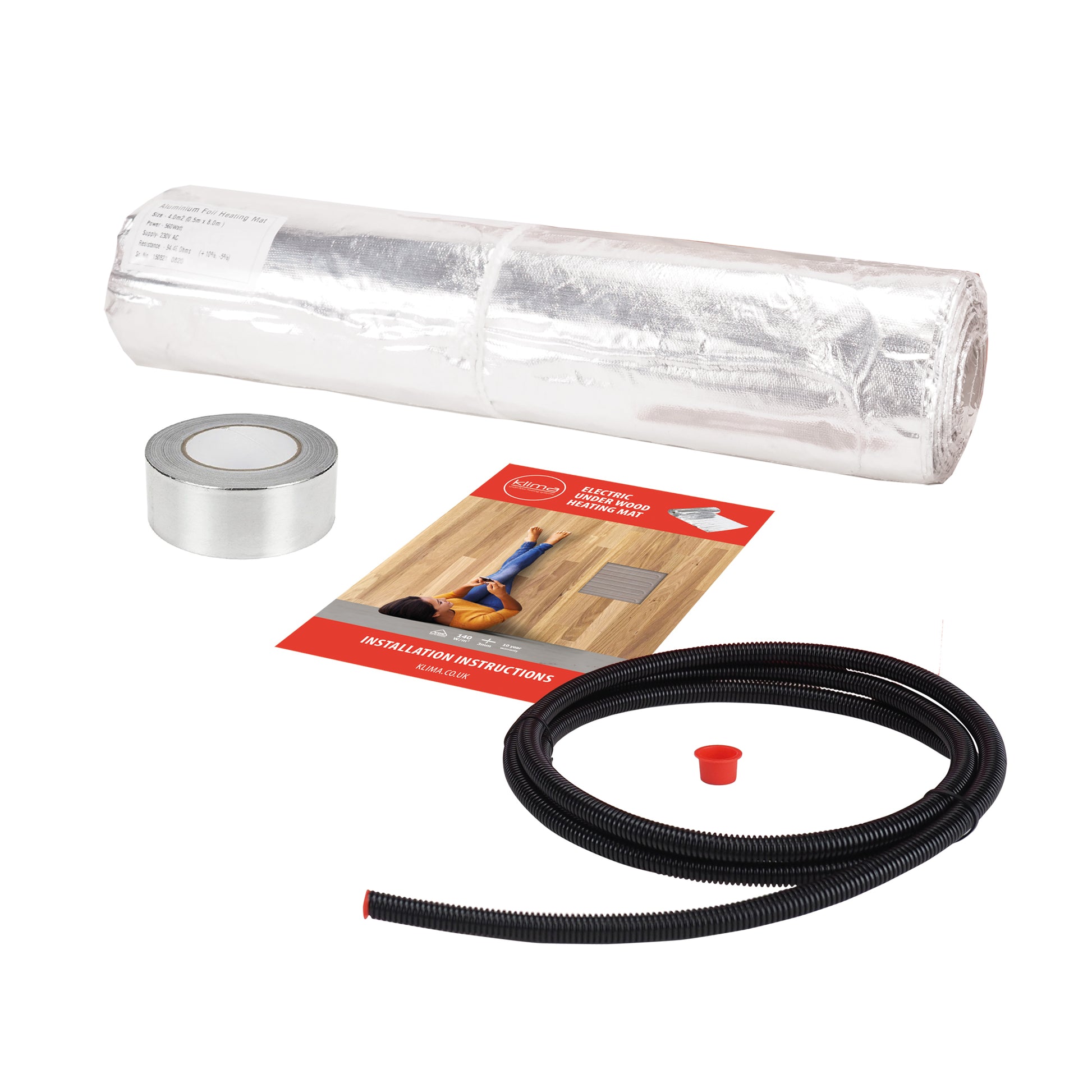 Klima 7.0m2 Underwood Heating Foil Mat Kit With intelligent Digital Thermostat