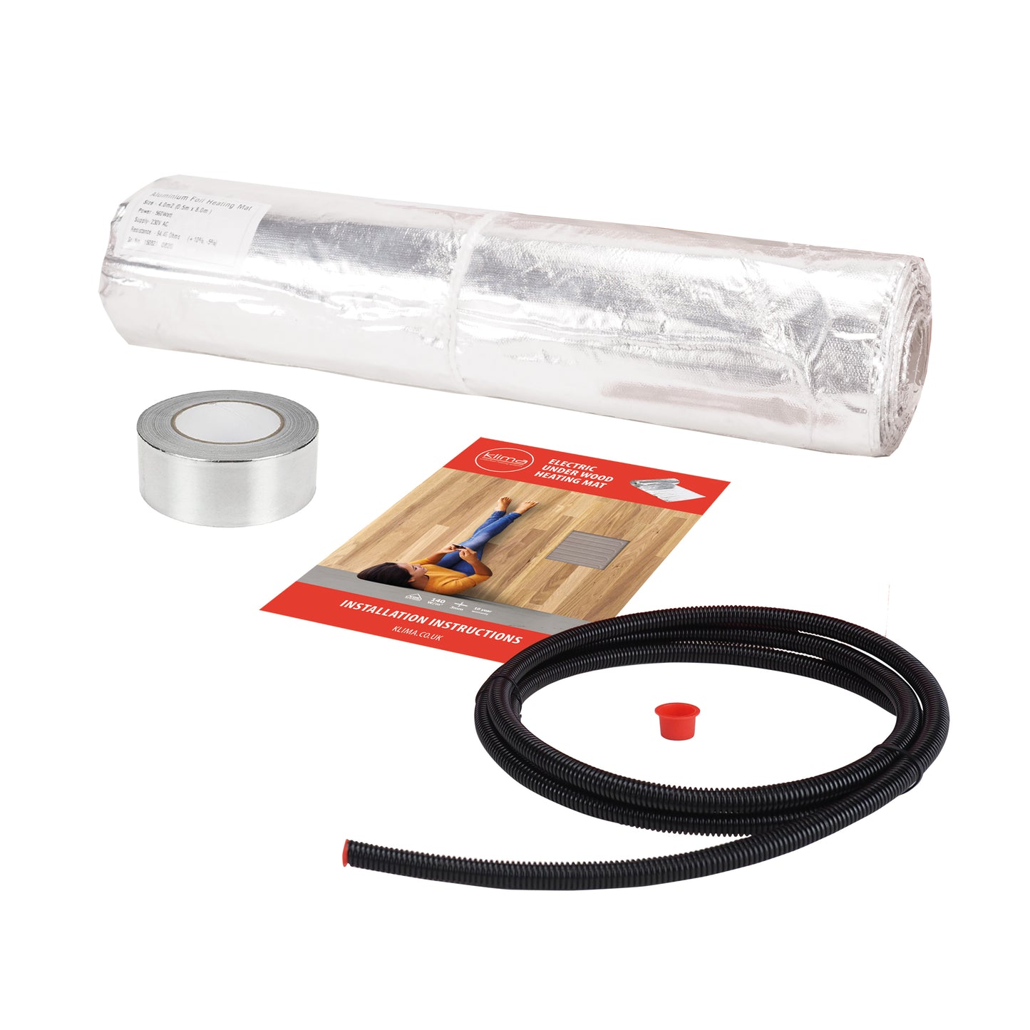 Klima 10m2 Underwood Heating Foil Mat Kit With intelligent Digital Thermostat