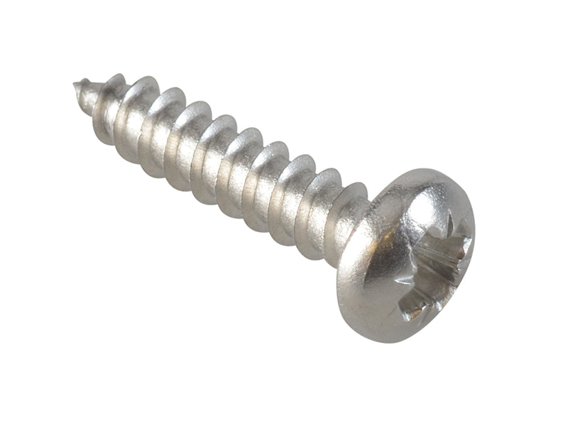 ForgeFix FPSTPP586SS Self-Tapping Screw Pozi Compatible Pan A2 SS 5/8in x 6 ForgePack 50