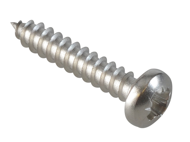 ForgeFix FPSTPP346SS Self-Tapping Screw Pozi Compatible Pan A2 SS 3/4in x 6 ForgePack 40