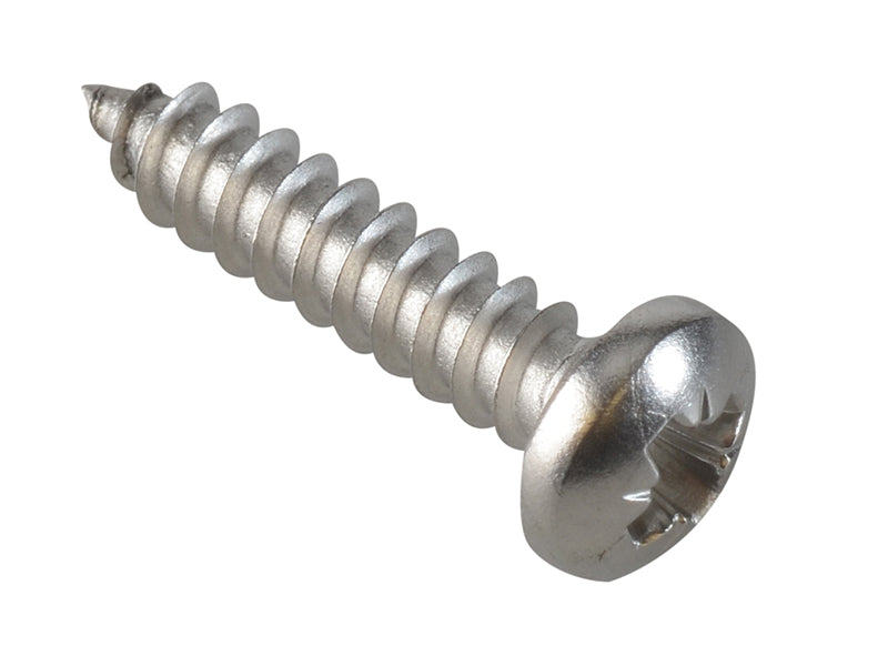 ForgeFix FPSTPP348SS Self-Tapping Screw Pozi Compatible Pan A2 SS 3/4in x 8 ForgePack 30
