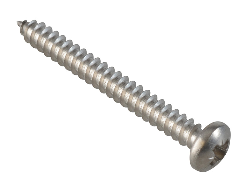 ForgeFix FPSTPP1128SS Self-Tapping Screw Pozi Compatible Pan A2 SS 1.1/2in x 8 ForgePack 15