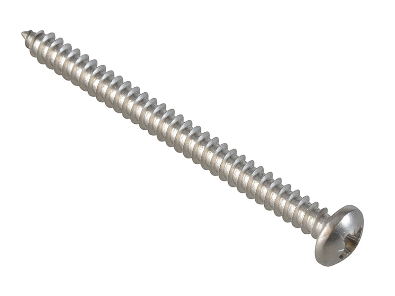 ForgeFix FPSTPP28SS Self-Tapping Screw Pozi Compatible Pan A2 SS 2in x 8 ForgePack 12