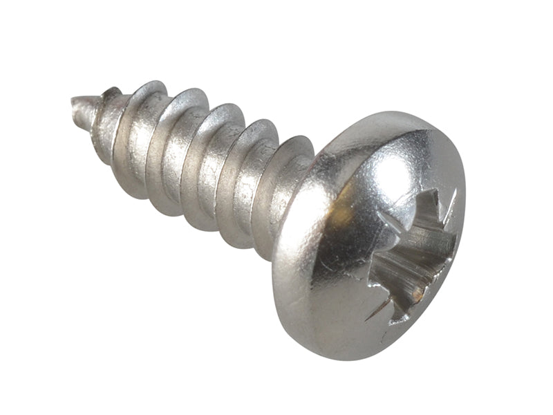 ForgeFix FPSTPP1210SS Self-Tapping Screw Pozi Compatible Pan A2 SS 1/2in x 10 ForgePack 25