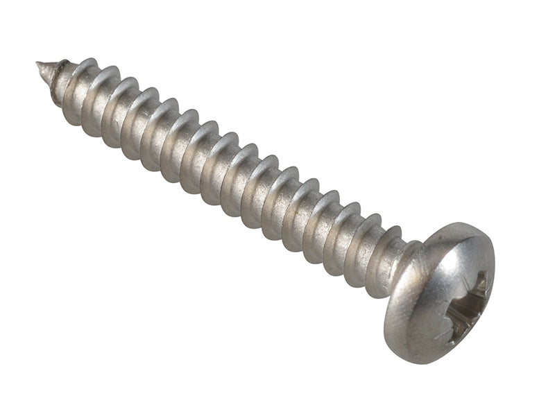 ForgeFix FPSTPP11410SS Self-Tapping Screw Pozi Compatible Pan A2 SS 1.1/4in x 10 ForgePack 12
