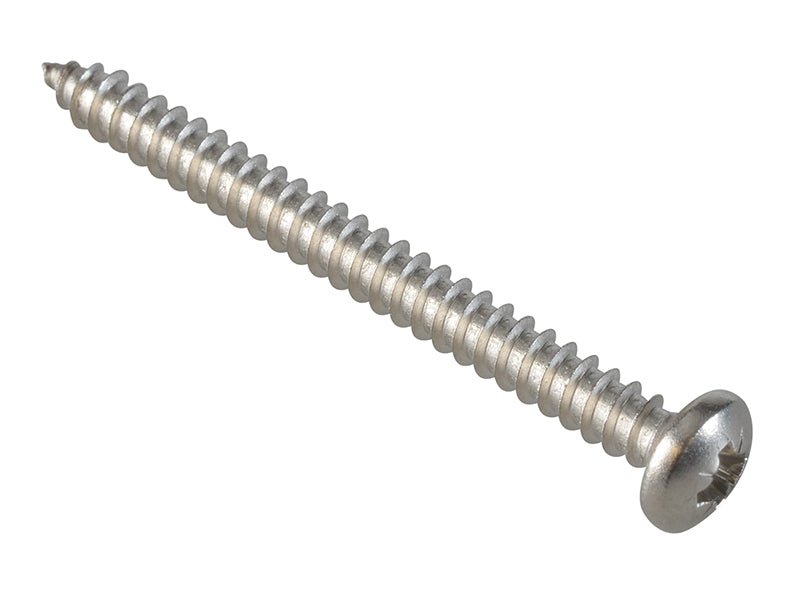 ForgeFix FPSTPP210SS Self-Tapping Screw Pozi Compatible Pan A2 SS 2in x 10 ForgePack 8