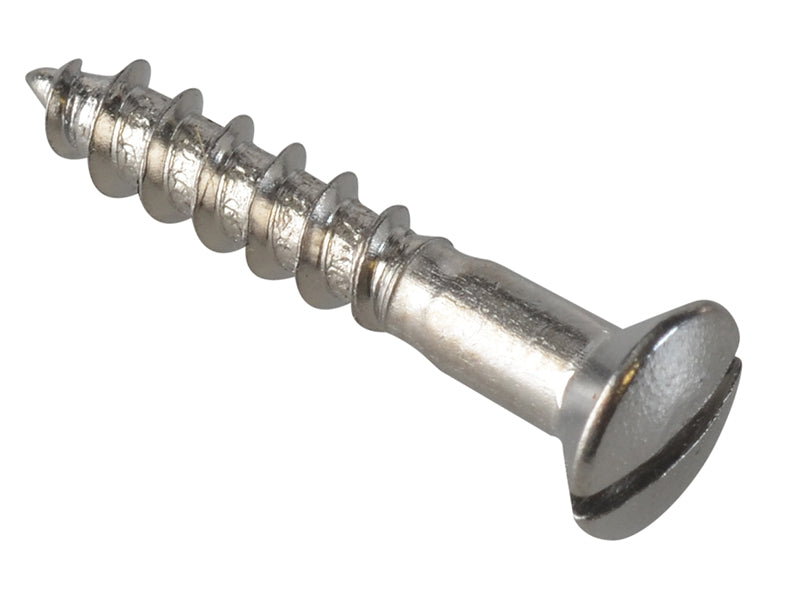 ForgeFix FPRAH3520CP Multi-Purpose Screw SL Raised Head Chrome Plated 3.5 x 20mm Forge Pack 45