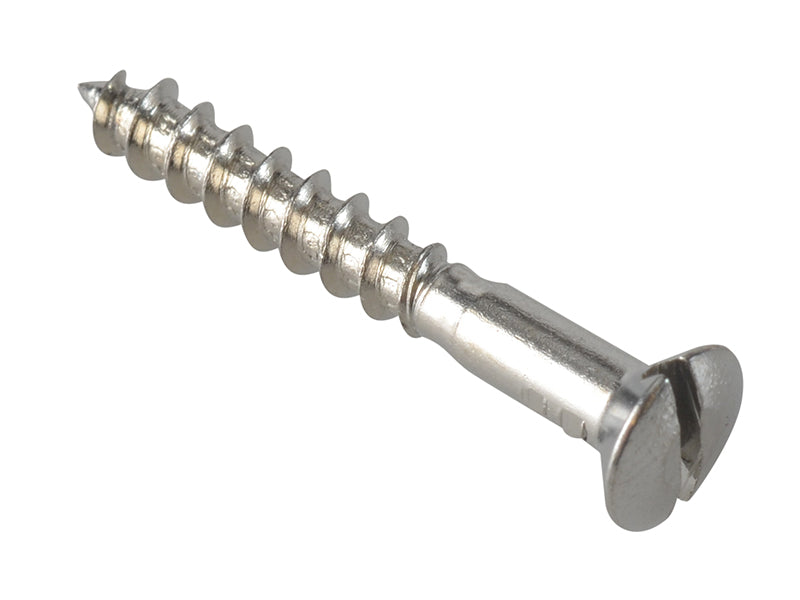 ForgeFix FPRAH3525CP Multi-Purpose Screw SL Raised Head Chrome Plated 3.5 x 25mm ForgePack 40