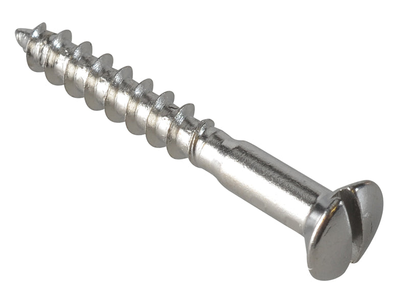 ForgeFix FPRAH430CP Multi-Purpose Screw SL Raised Head Chrome Plated 4.0 x 30mm ForgePack 30