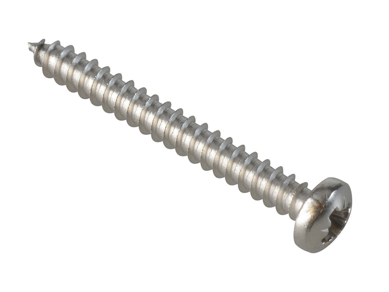 ForgeFix FPSTPP14SS Self-Tapping Screw Pozi Compatible Pan A2 SS 1in x 4 ForgePack 40