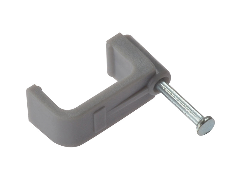 ForgeFix FCC10G Cable Clip Flat Grey 10.00mm Box 100