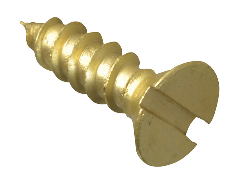 ForgeFix FPCSK126BR Wood Screw Slotted CSK Brass 1/2in x 6 Forge Pack 40