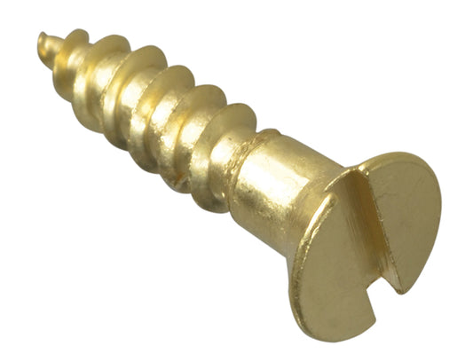 ForgeFix FPCSK586BR Wood Screw Slotted CSK Brass 5/8in x 6 Forge Pack 30