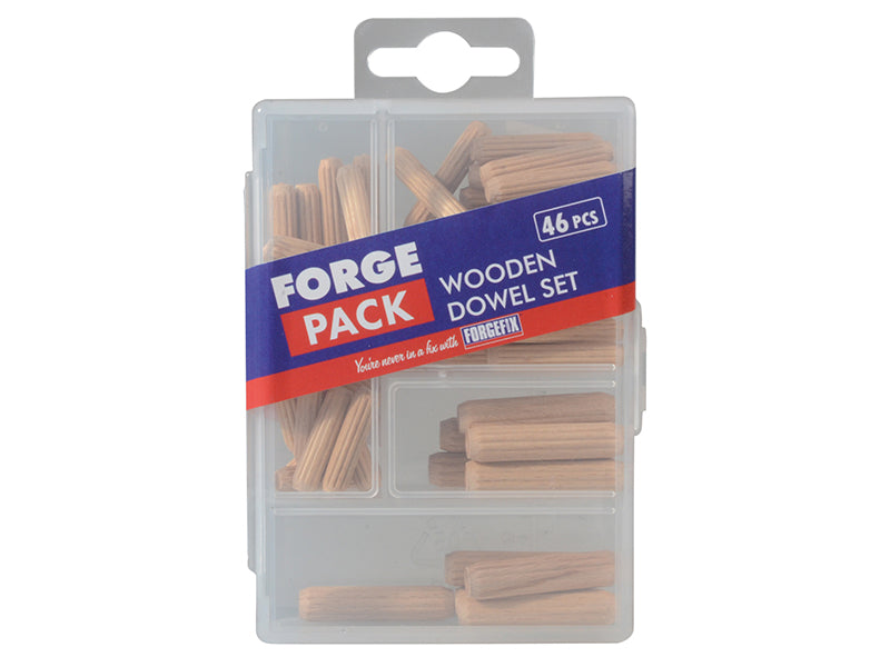 ForgeFix FPDOWSET Wooden Dowel Kit Forge Pack, 46 Piece