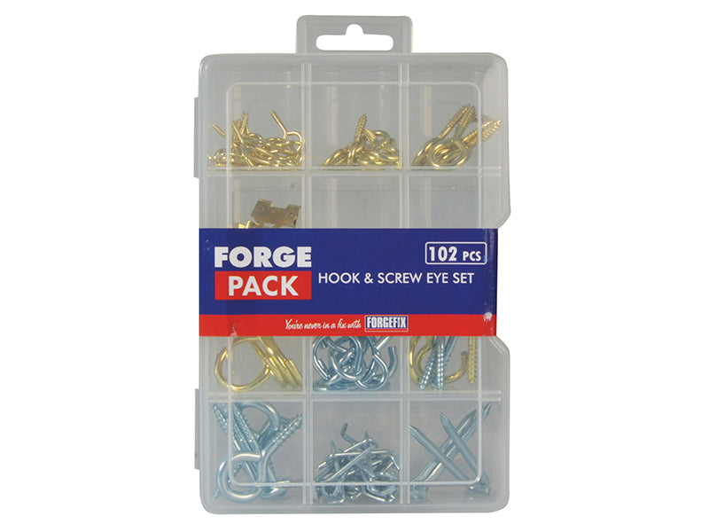 ForgeFix FPHESET Hook & Screw Eye Kit ForgePack 102 Pieces