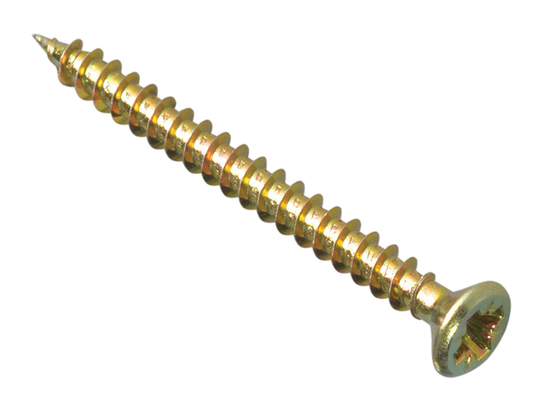 ForgeFix FPMPS3540Y Multi-Purpose Pozi Compatible Screw CSK ST ZYP 3.5 x 40mm Forge Pack 25