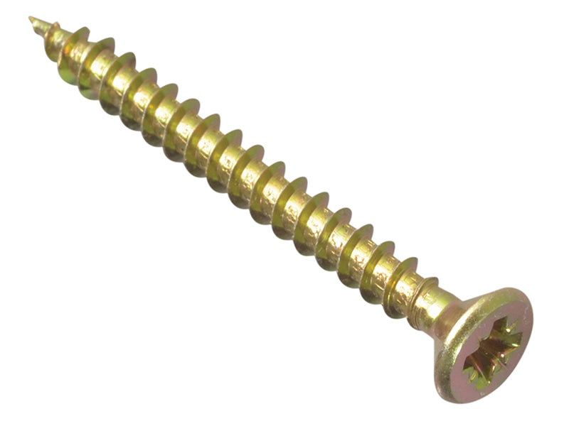 ForgeFix FPMPS440Y Multi-Purpose Pozi Compatible Screw CSK ST ZYP 4.0 x 40mm Forge Pack 20