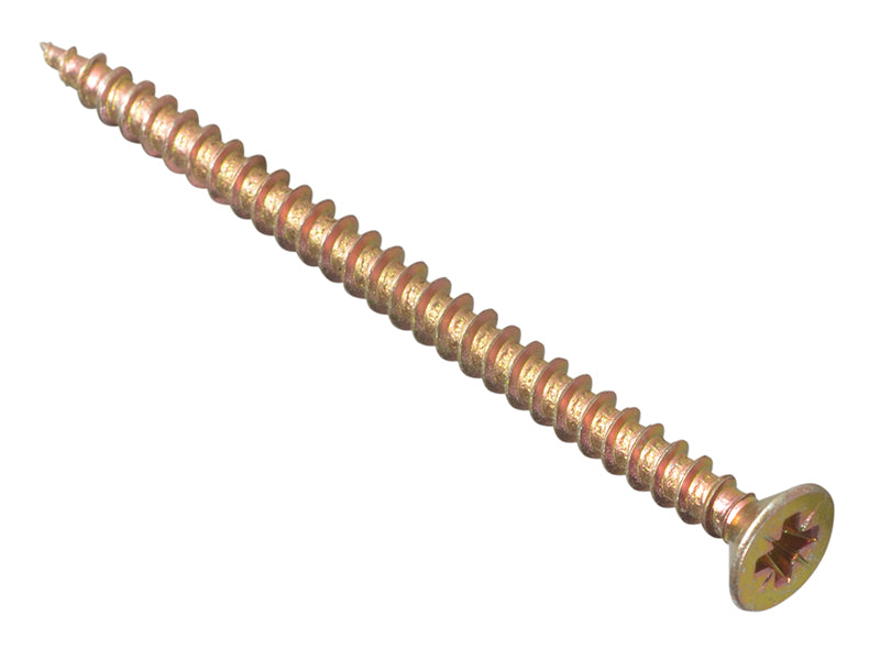 ForgeFix FPMPS460Y Multi-Purpose Pozi Compatible Screw CSK ST ZYP 4.0 x 60mm Forge Pack 12