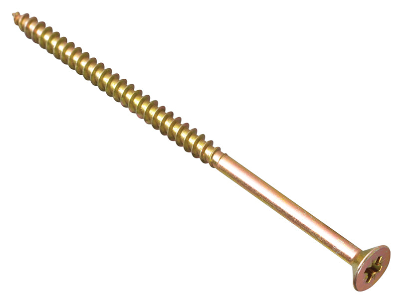 ForgeFix FPMPS5100Y Multi-Purpose Pozi Compatible Screw CSK ST ZYP 5.0 x 100mm Forge Pack 8