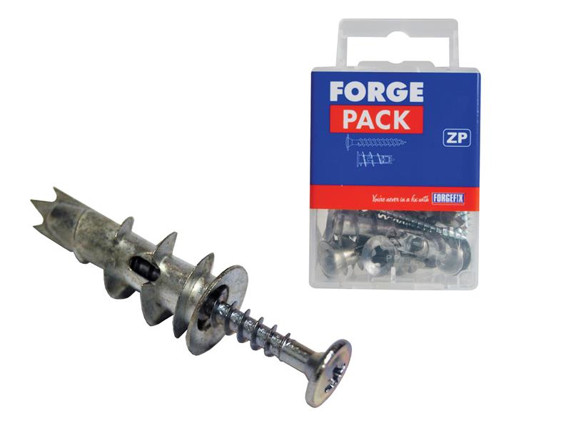 ForgeFix FPMSP420 Cavity Wall Zinc Speed Plugs 4.5 x 35mm ForgePack 10