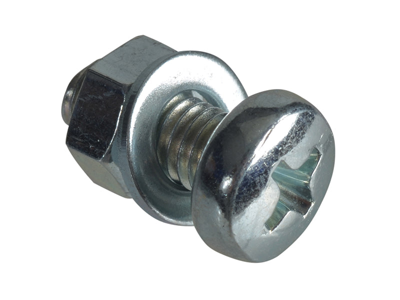 ForgeFix FPMSPH512 Machine Screw Pozi Compatible Pan Head ZP M5 x 12mm Forge Pack 14