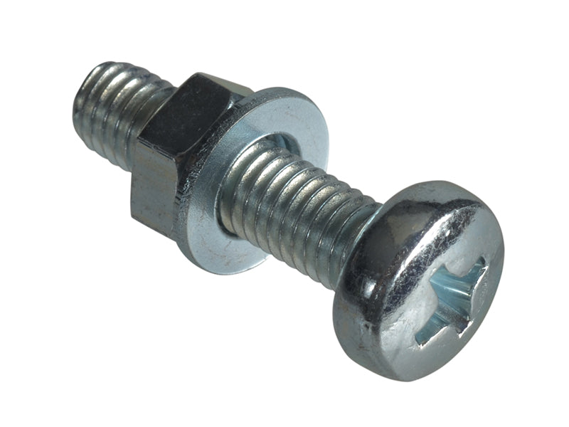 ForgeFix FPMSPH520 Machine Screw Pozi Compatible Pan Head ZP M5 x 20mm Forge Pack 10