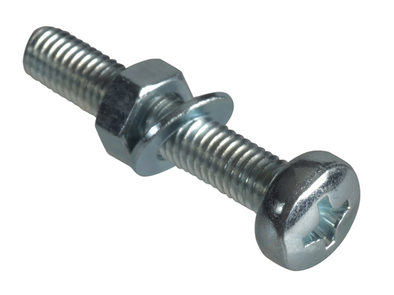 ForgeFix FPMSPH530 Machine Screw Pozi Compatible Pan Head ZP M5 x 30mm Forge Pack 8