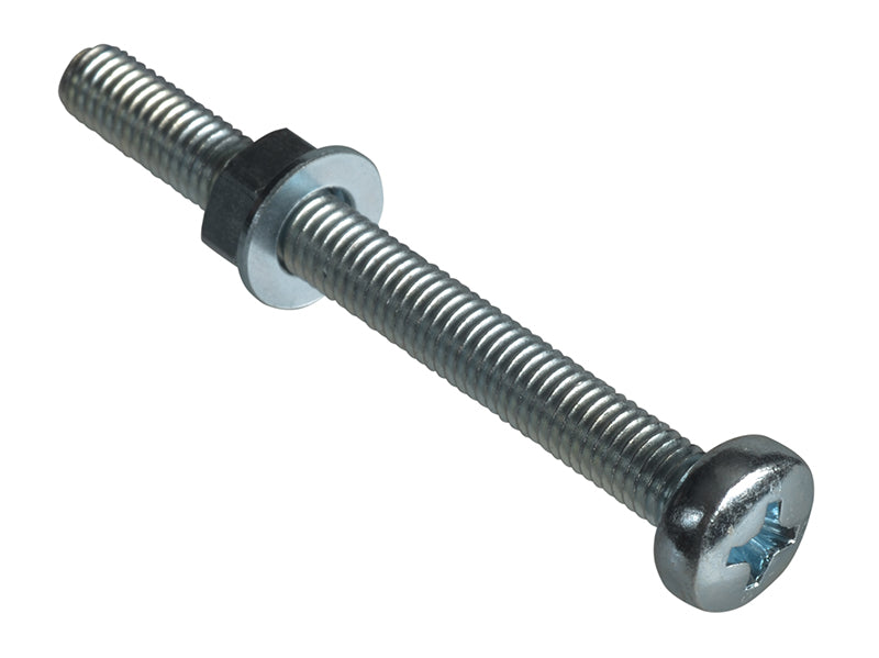 ForgeFix FPMSPH550 Machine Screw Pozi Compatible Pan Head ZP M5 x 50mm Forge Pack 6