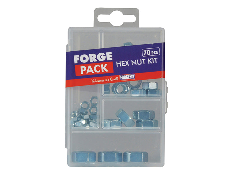 ForgeFix FPNUTSET Hexagon Nut Kit ForgePack 70 Piece