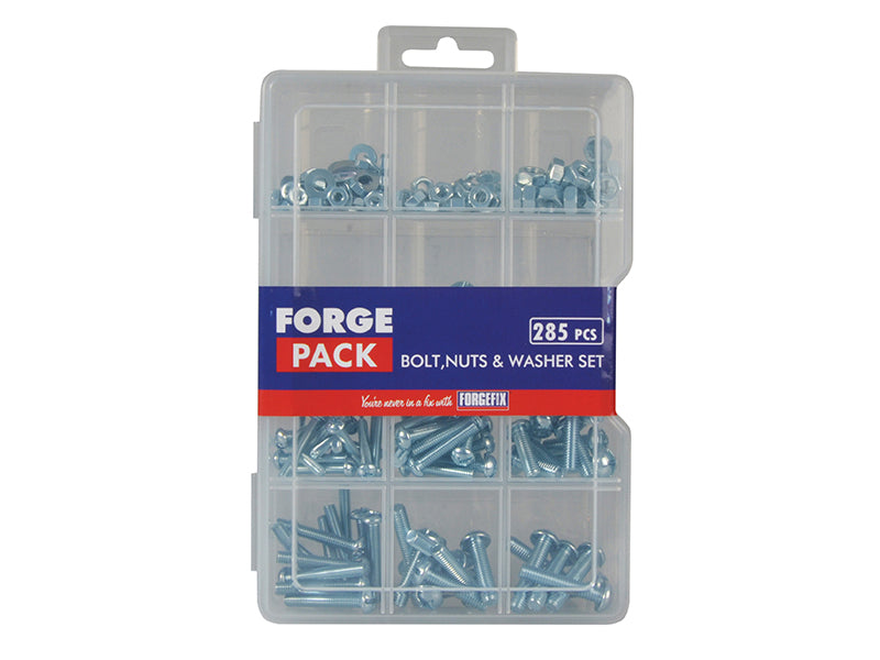 ForgeFix FPNWSET Hexagon Bolt Nut & Washer Kit ForgePack 285 Piece